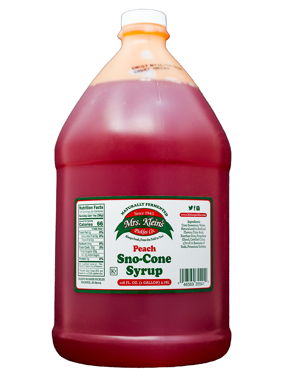 Peach Sno-Cone Syrup (1 Gal)