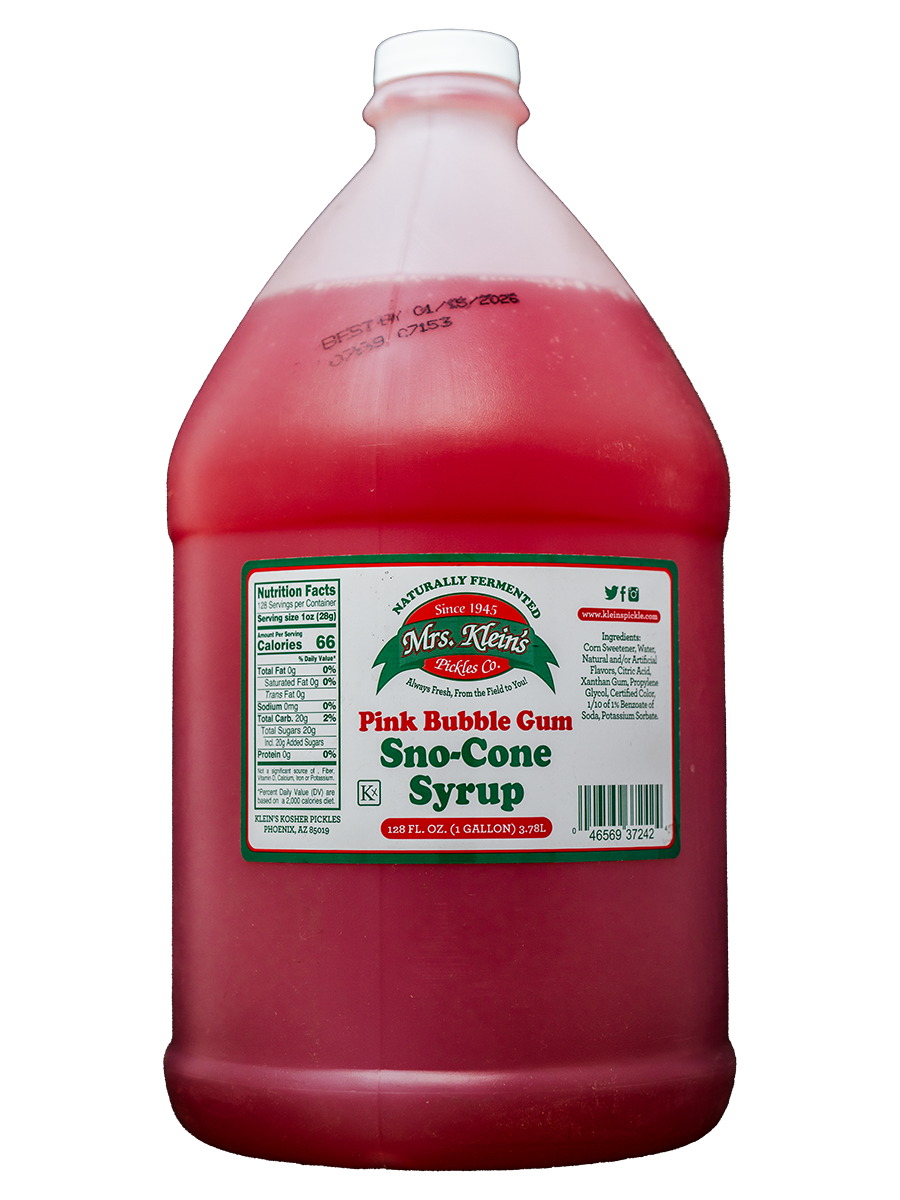 Pink Bubble Gum Sno-Cone Syrup (1 Gal)
