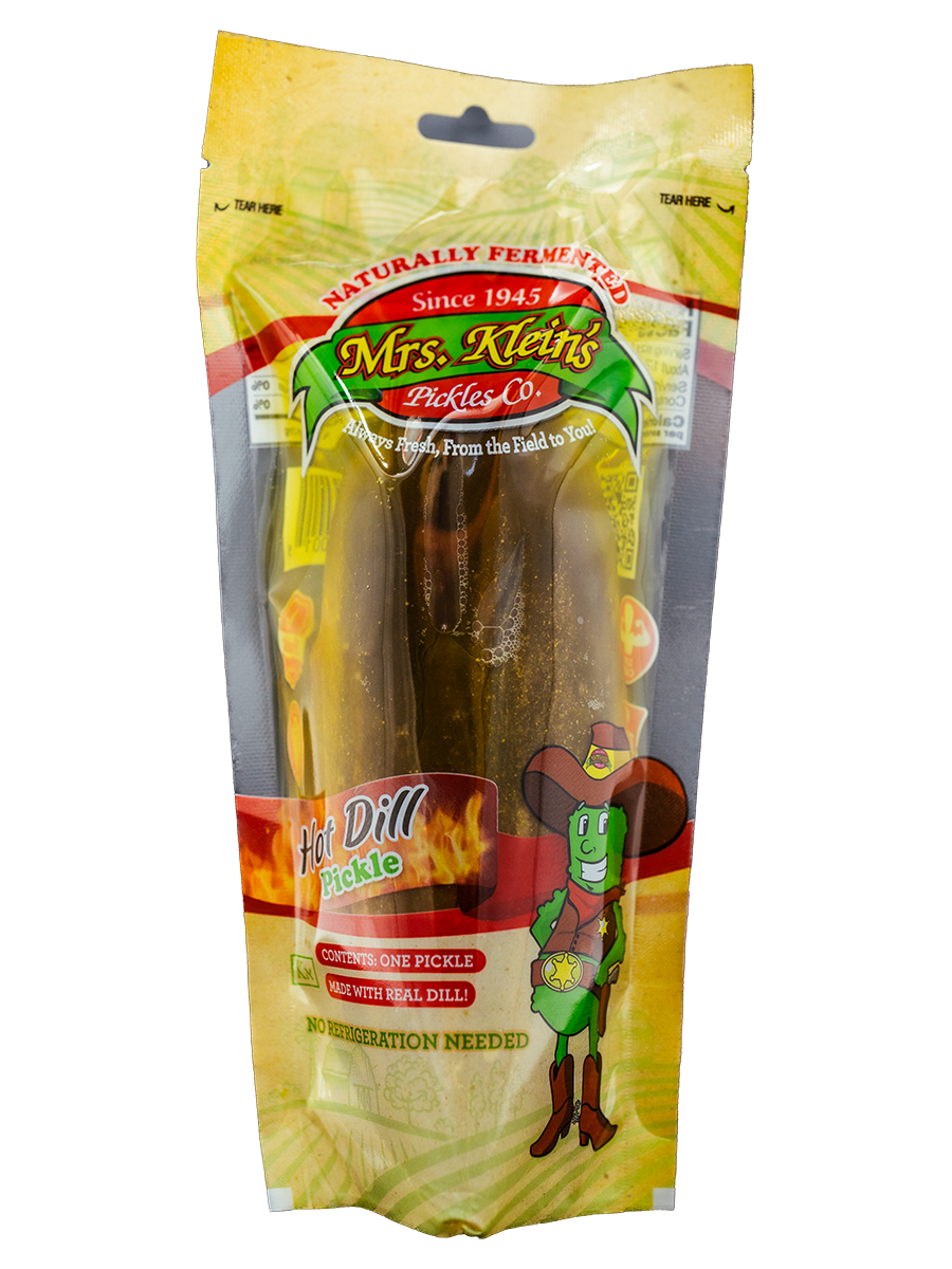 Single Serve Hot Dill Pickle in a Pouch