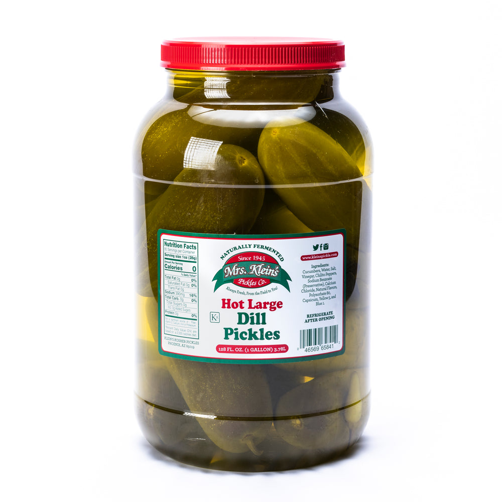 Large Hot Dill Pickles (1 Gal)