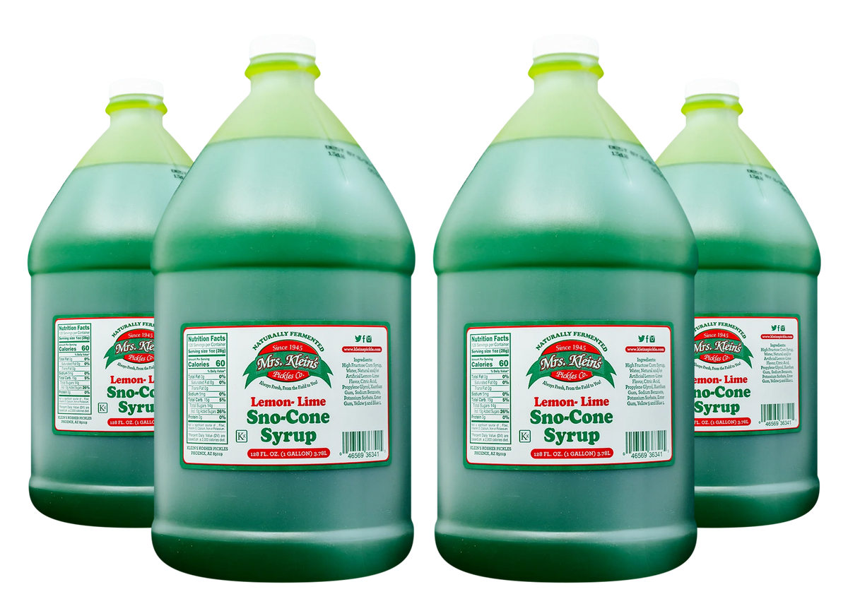Lemon Lime Sno-Cone Syrup (1 Gal) - 1 Case (4/1 Gal)