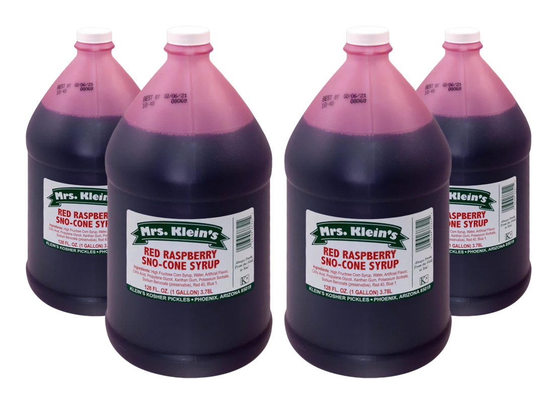 Red Raspberry Sno-Cone Syrup (1 Gal) - 1 Case (4/1 Gal)