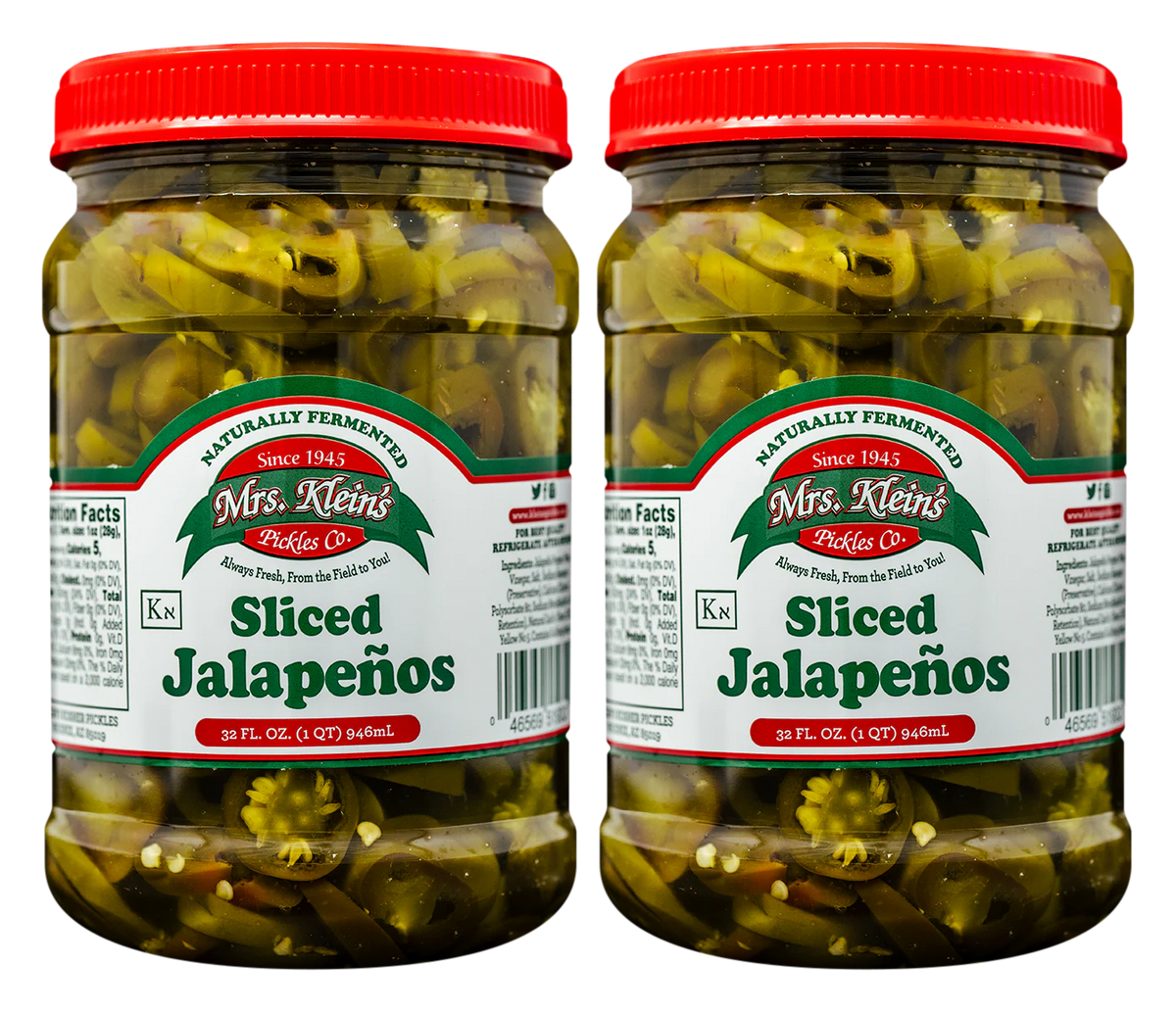 Sliced Jalapeños (32oz) - 2-Pack (1 quart (32oz))