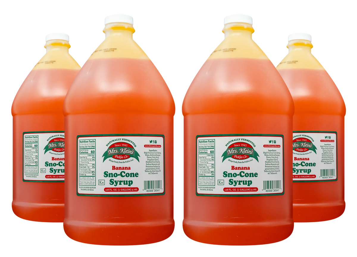 Banana Sno-Cone Syrup - 1 Case (4/1 Gal)