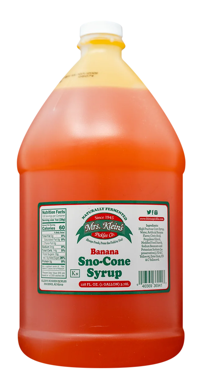 Banana Sno-Cone Syrup - 1 Gal