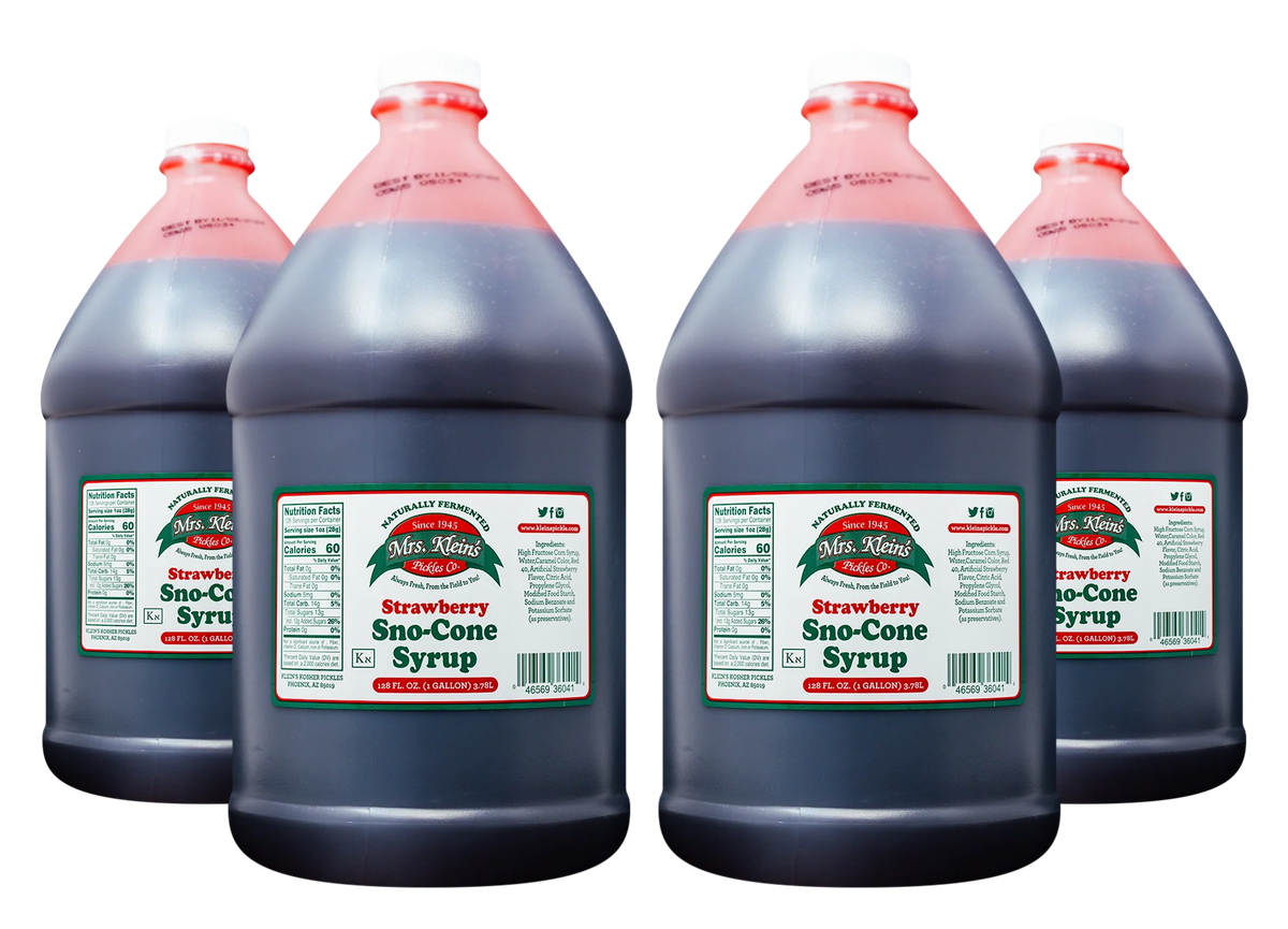Strawberry Sno-Cone Syrup (1 Gal) - 1 Case (4/1 Gal)