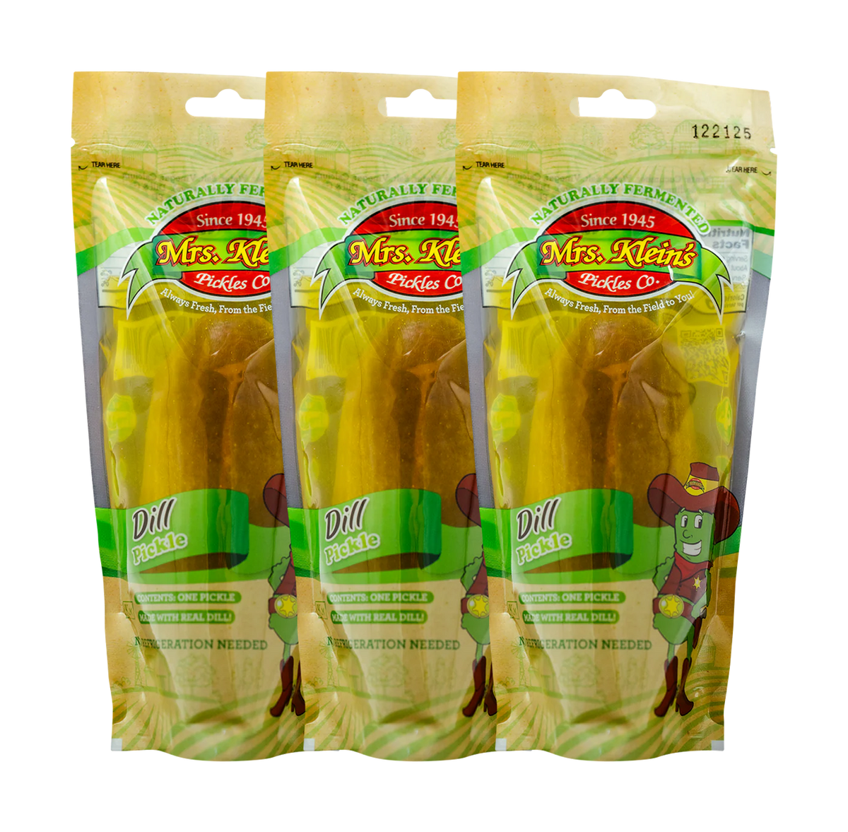 Single Serve Dill Pickle in a Pouch - 3-Pack