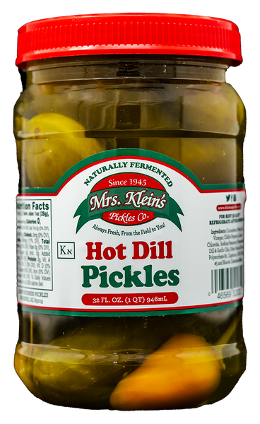 Hot Dill Pickles (32oz) – Mrs. Klein's Pickle Co.
