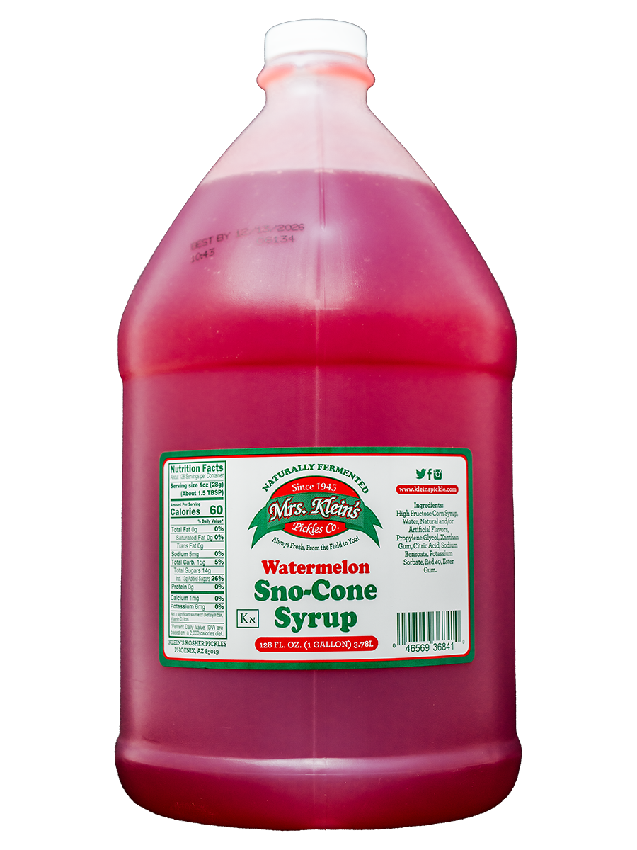 Watermelon Sno-Cone Syrup (1 Gal) – Mrs. Klein's Pickle Co.