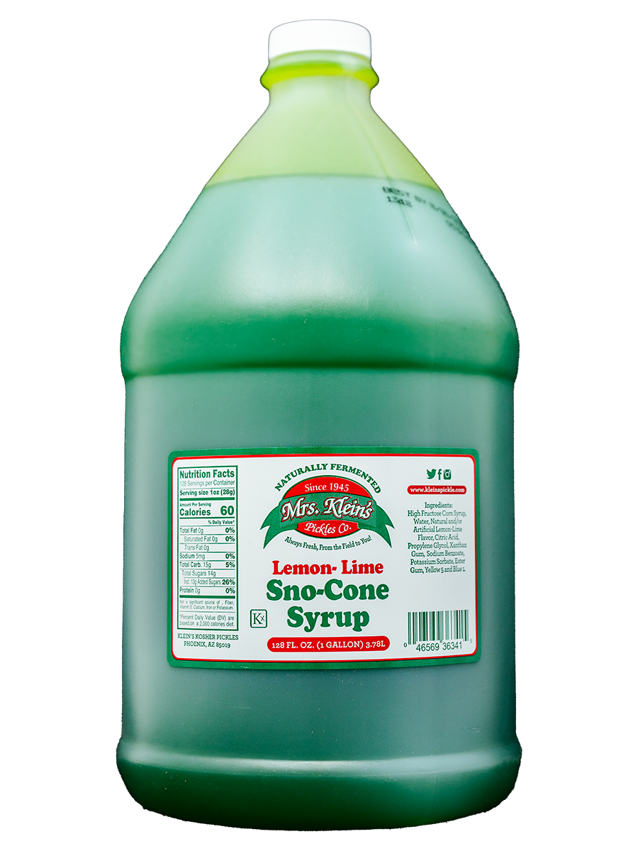Lemon Lime Sno-Cone Syrup (1 Gal) – Mrs. Klein's Pickle Co.
