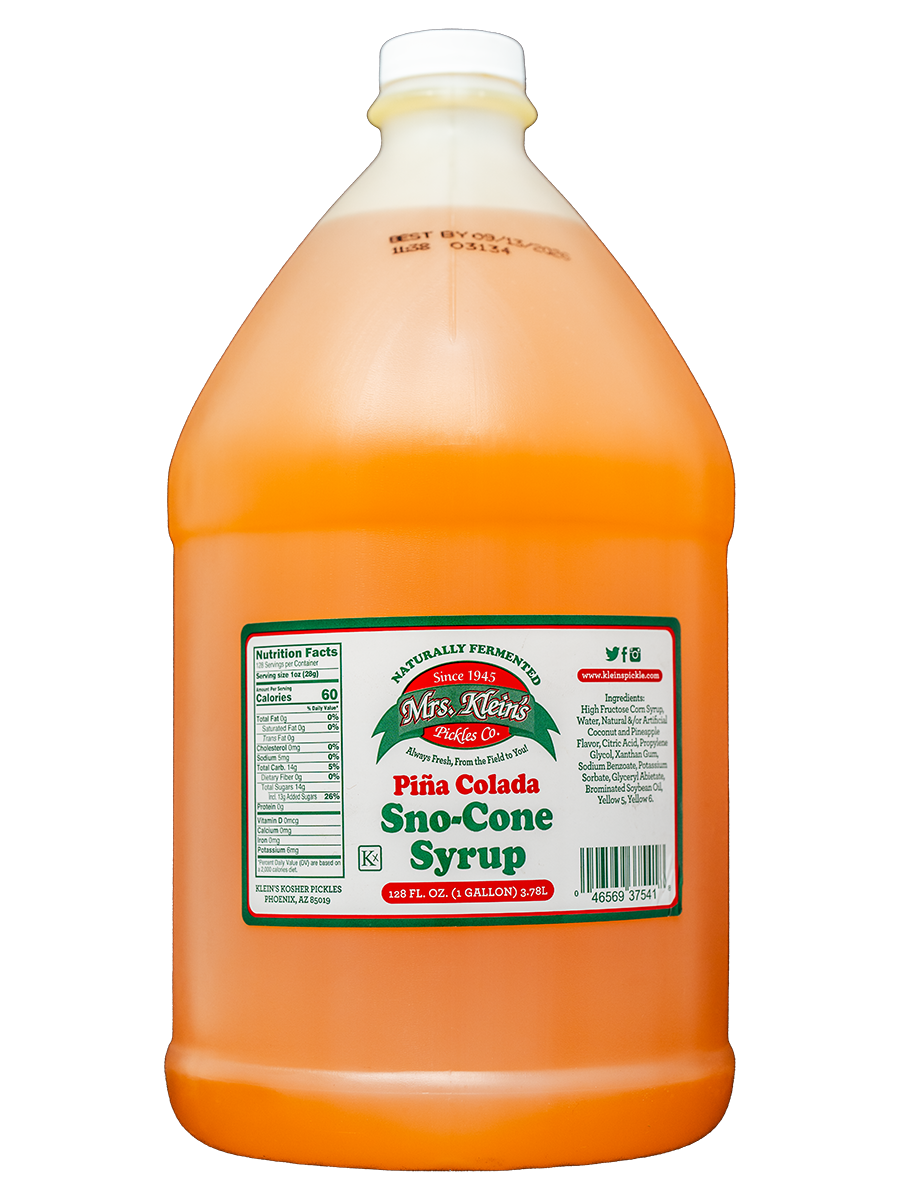 Wen Summer Pina Colada クレンジングコンディショナー Pina Colada Sno-Cone Syrup (1 Gal) – Mrs. Klein's Pickle Co.