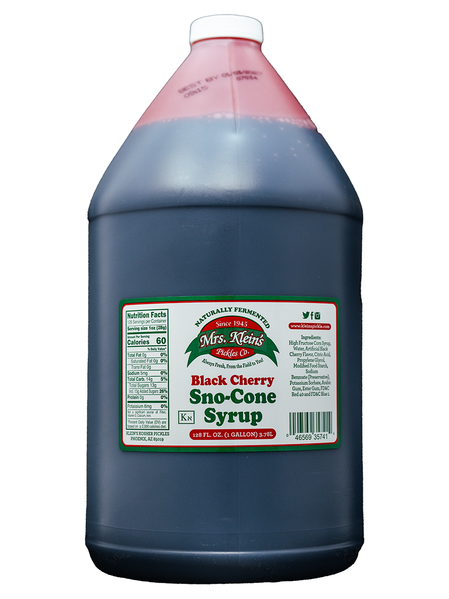 Black Cherry Sno-Cone Syrup (1 Gal) – Mrs. Klein's Pickle Co.