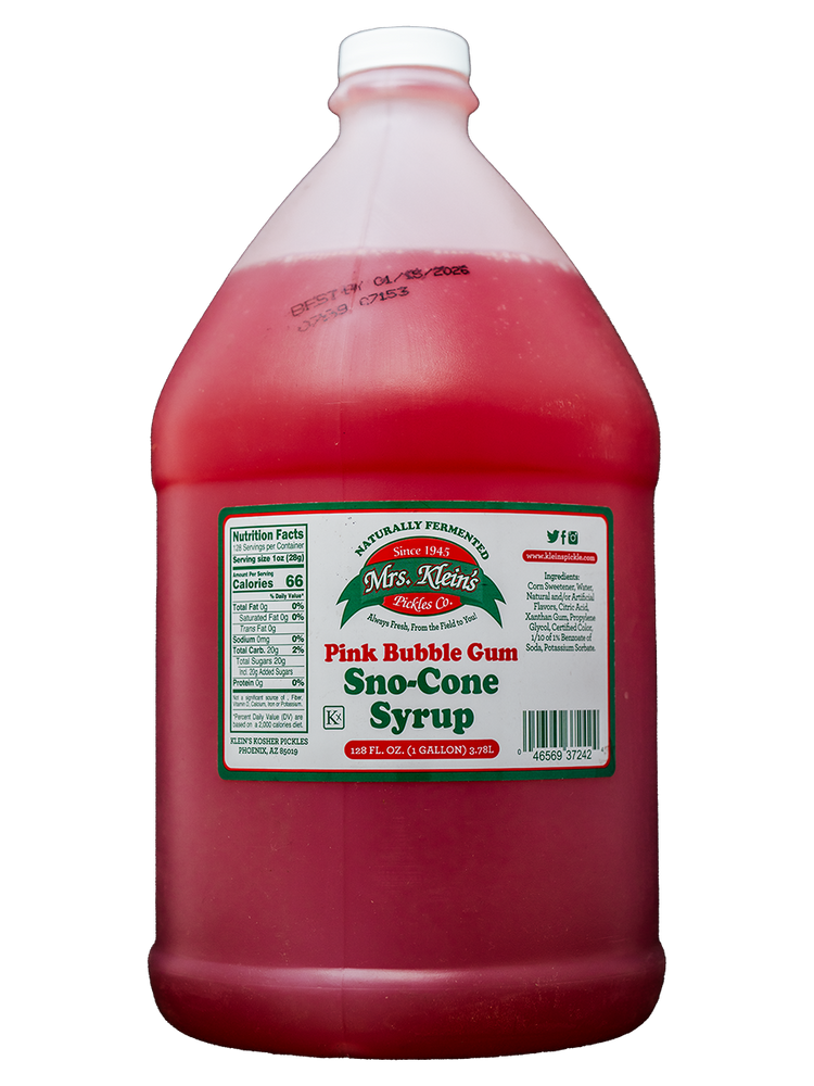 Pink Bubble Gum Sno-Cone Syrup (1 Gal)