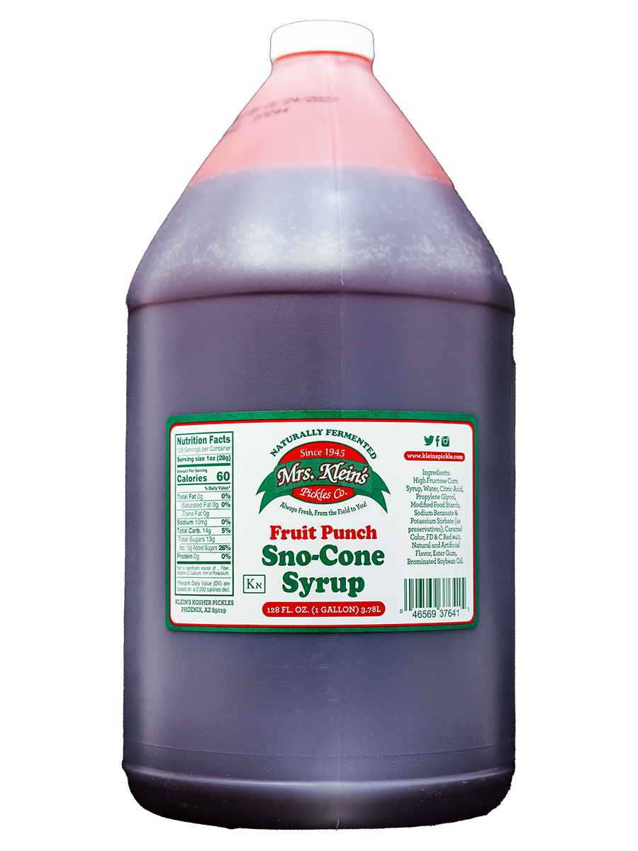 リンリン Fruit Punch Sno-Cone Syrup (1 Gal) – Mrs. Klein's Pickle Co.
