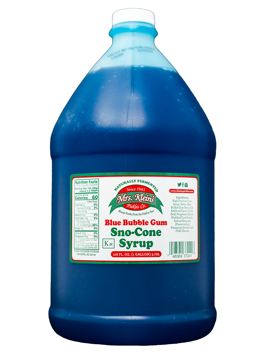 Blue Bubble Gum Sno-Cone Syrup (1 Gal)