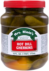 Hot Dill Gherkins (16oz)