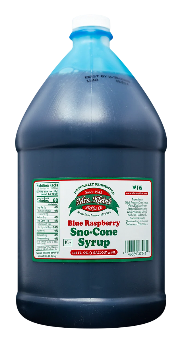 Blue Raspberry Sno-Cone Syrup (1 Gal) - 1 Gal