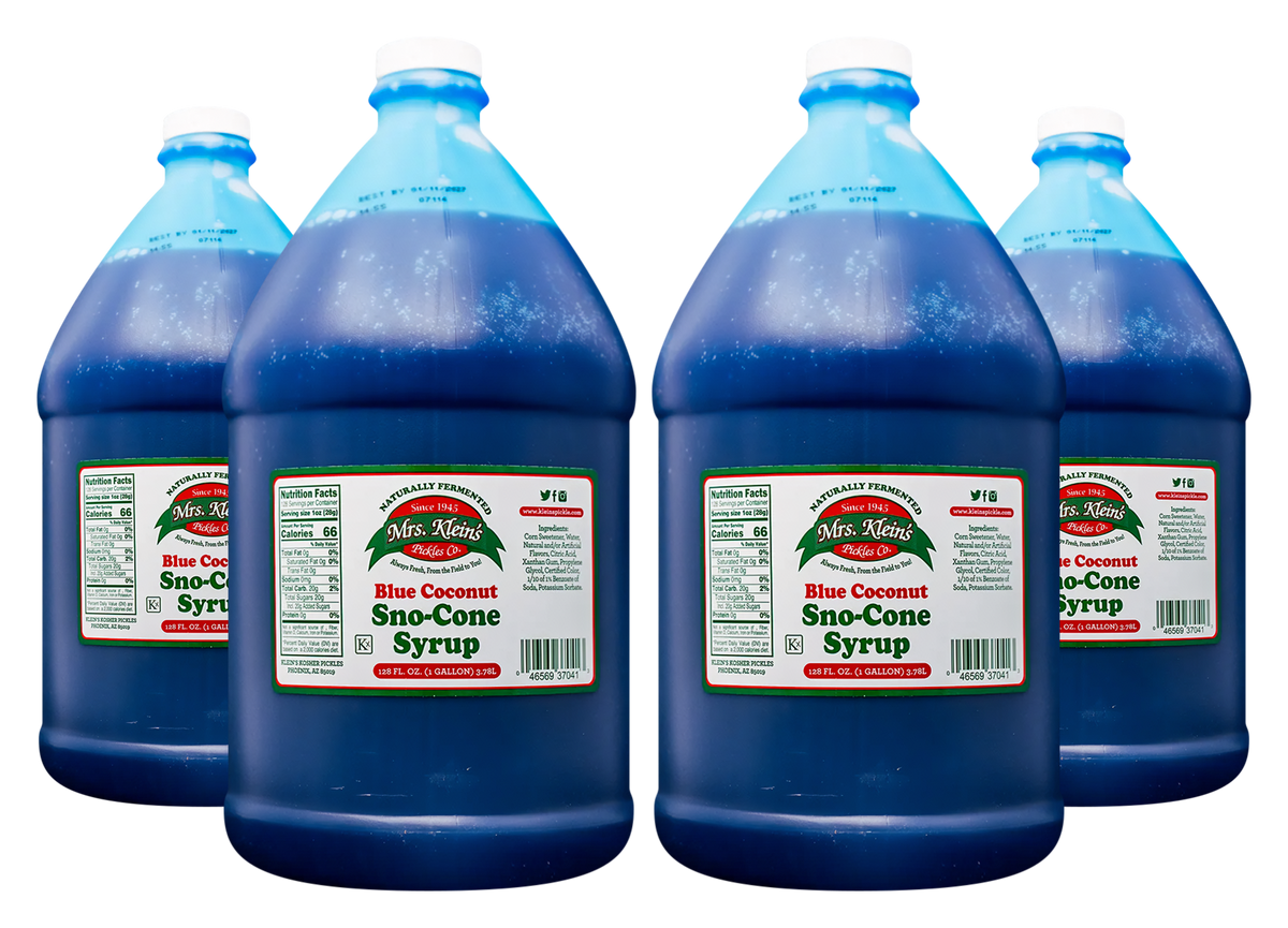 Blue Coconut Sno-Cone Syrup (1 Gal) - 1 Case (4/1 Gal)