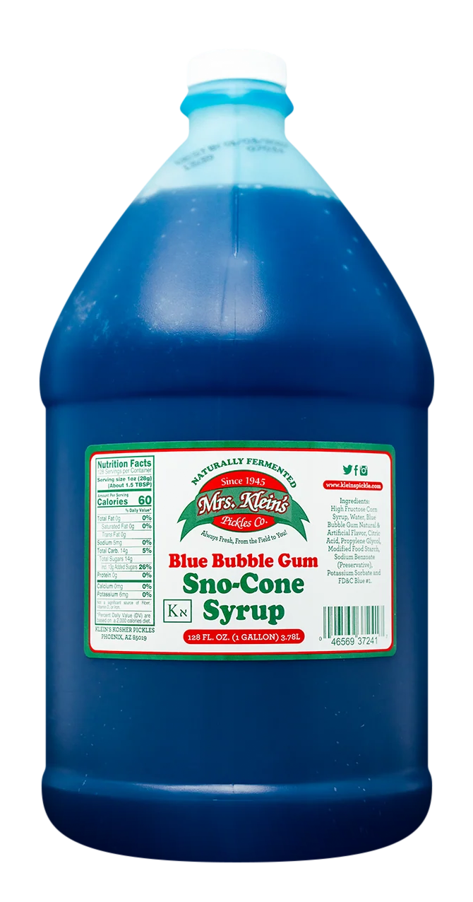 Blue Bubble Gum Sno-Cone Syrup (1 Gal) - 1 Gal