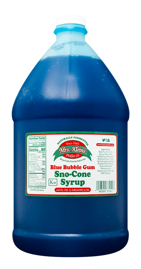 Blue Bubble Gum Sno-Cone Syrup (1 Gal) - 1 Gal