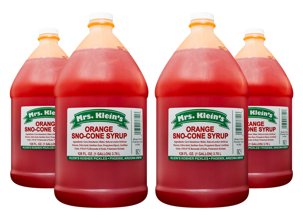 Orange Sno-Cone Syrup (1 Gal) - 1 Case (4/1 Gal)