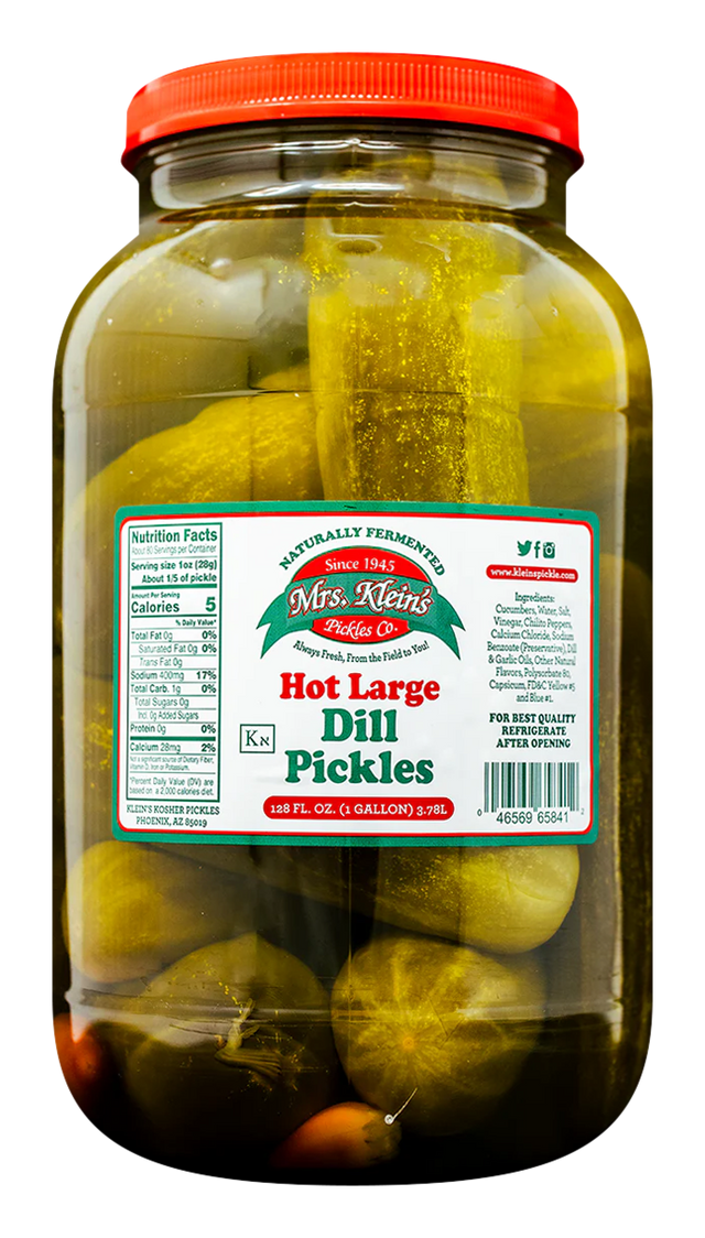 Large Hot Dill Pickles (1 Gal) - 1 Gal