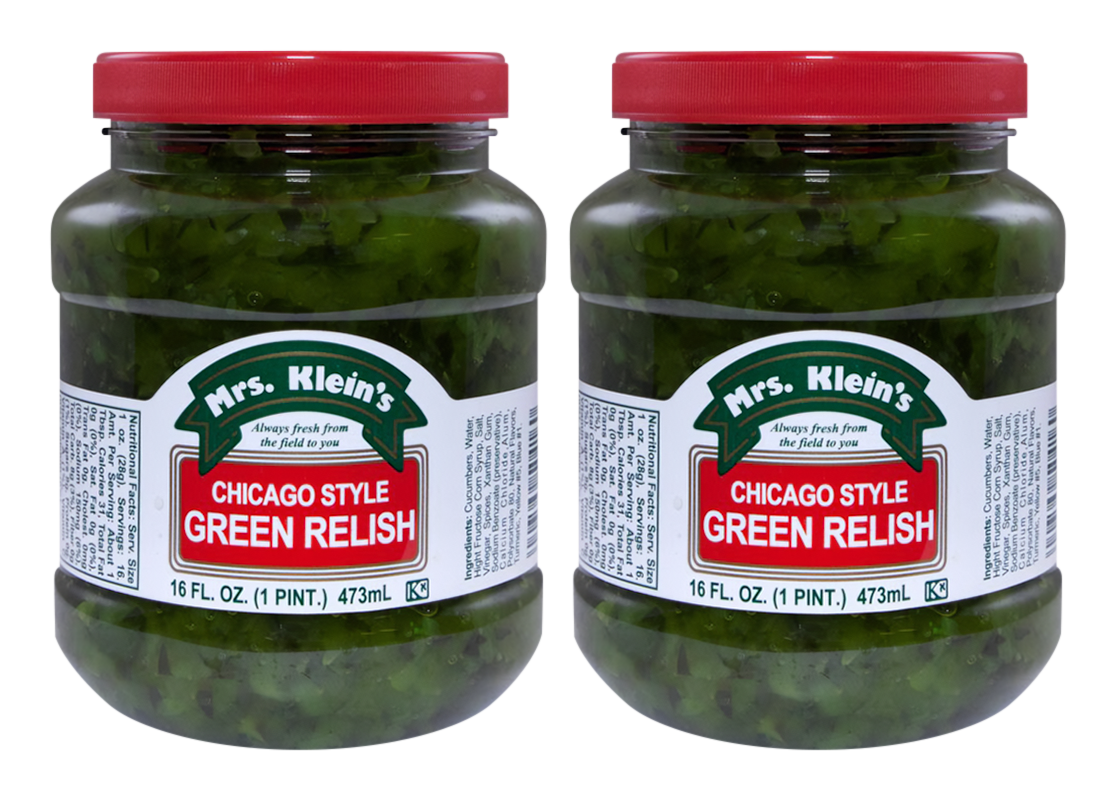 Chicago Style Green Relish (16oz) - 2-Pack (1 pint (16oz))