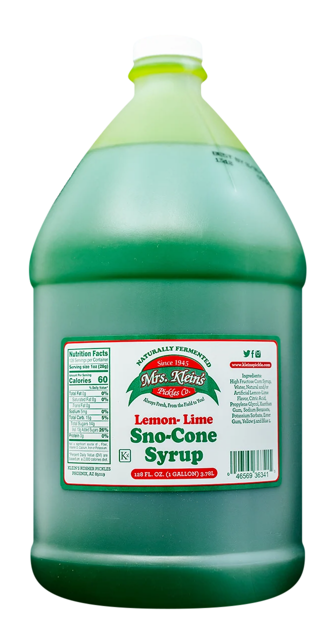 Lemon Lime Sno-Cone Syrup (1 Gal) - 1 Gal