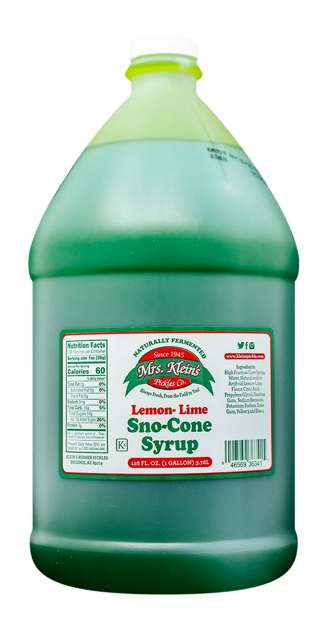 Lemon Lime Sno-Cone Syrup (1 Gal) - 1 Gal
