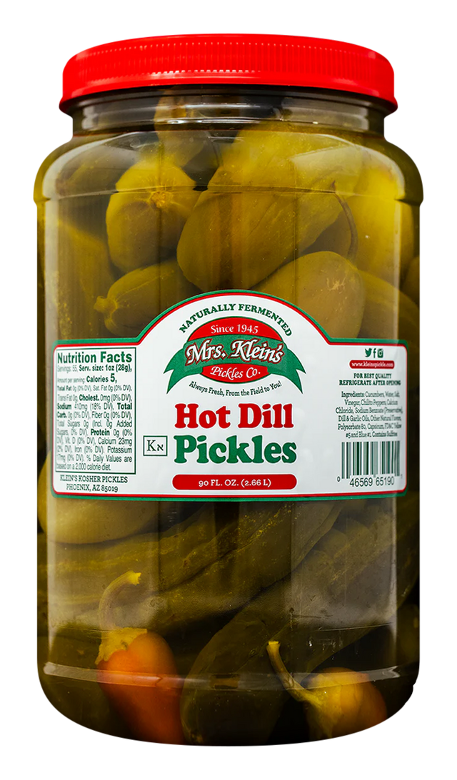 Hot Dill Pickles (90oz) - 1 Jar (90oz)