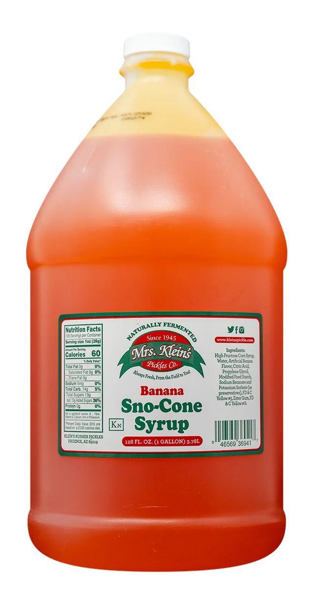 Banana Sno-Cone Syrup - 1 Gal