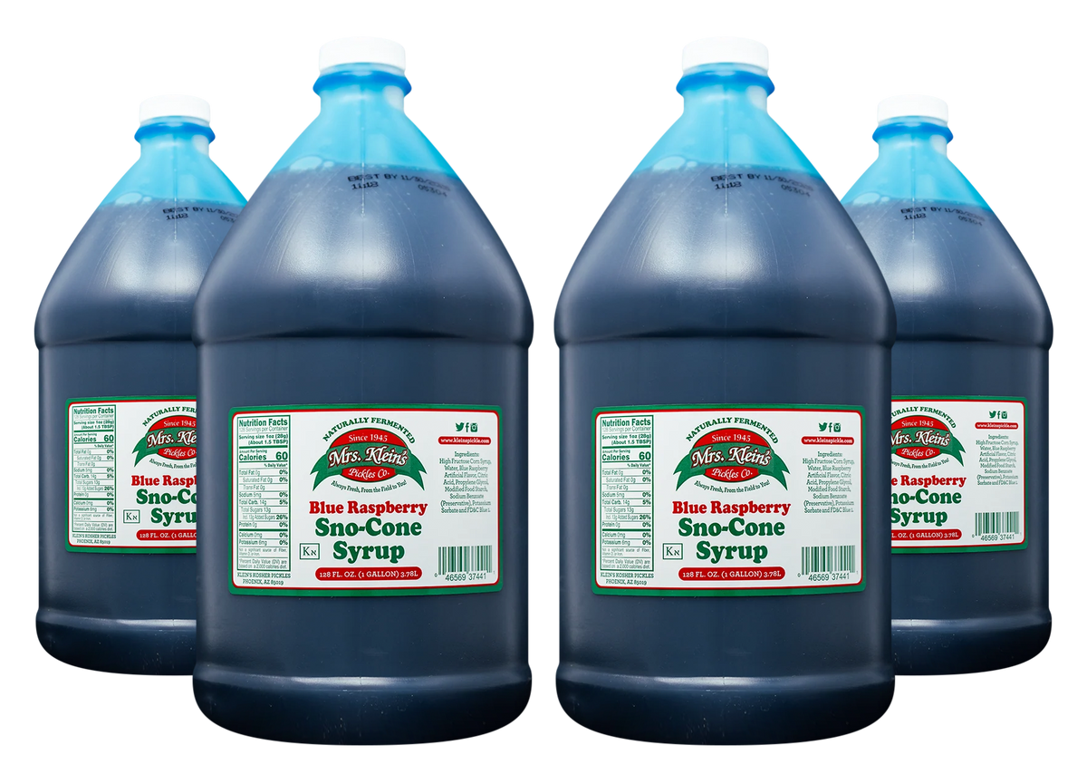 Blue Raspberry Sno-Cone Syrup (1 Gal) - 1 Case (4/1 Gal)