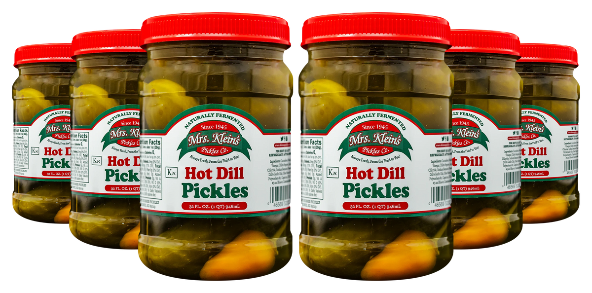 Hot Dill Pickles (32oz) - 1 case (6/32oz)