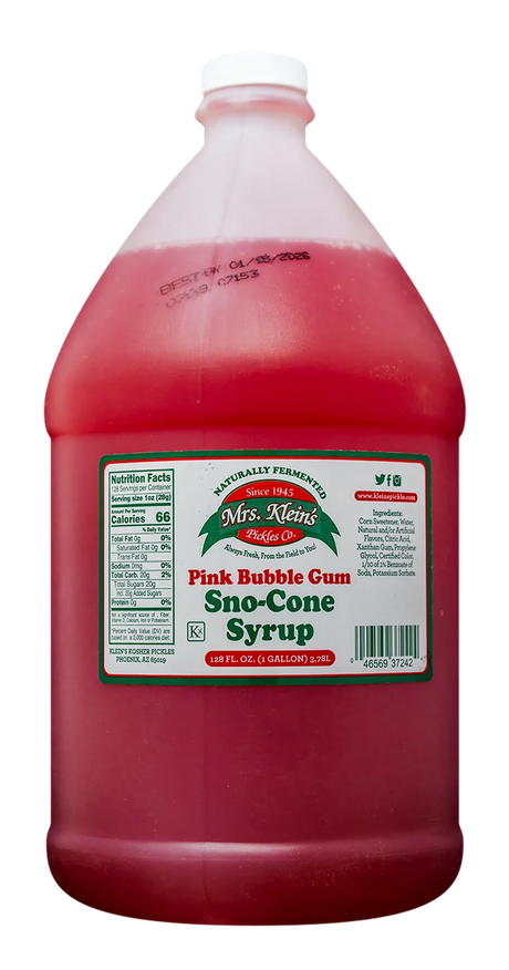 Pink Bubble Gum Sno-Cone Syrup (1 Gal) - 1 Gal